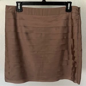 NWT Loft Dusty Rose Silk Tiered Mini Skirt